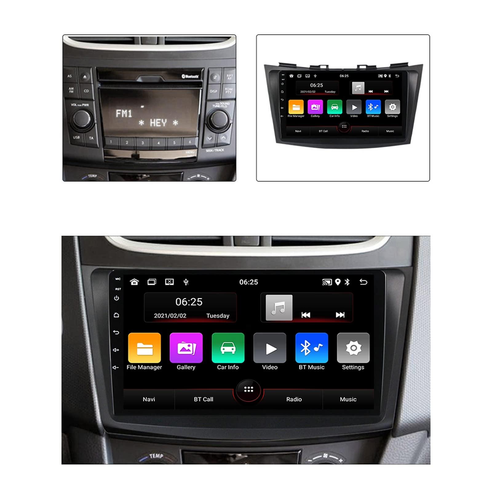 SX-ZZJ 9 Inch Android 11 Car Stereo for Suzuki Swift 2003-2021 Car Radio Multimedia Navigation Player Built-in Carplay Android Auto DSP with Backup Camera/SWC/4G/GPS,2011~2015,M150S 2G+32G