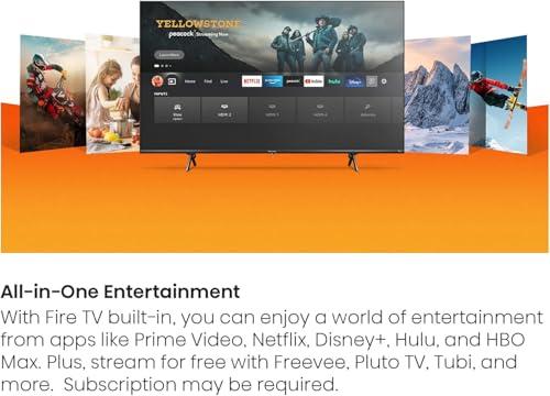 Hisense Hisense 50-Inch Class U6HF Series ULED 4K UHD Smart Fire TV (50U6HF) - QLED, Full Array Local Dimming , 600-Nit Dolby Vision, HDR 10+, HDMI 2.1, Game Mode Plus VRR, Alexa Compatibility, Black