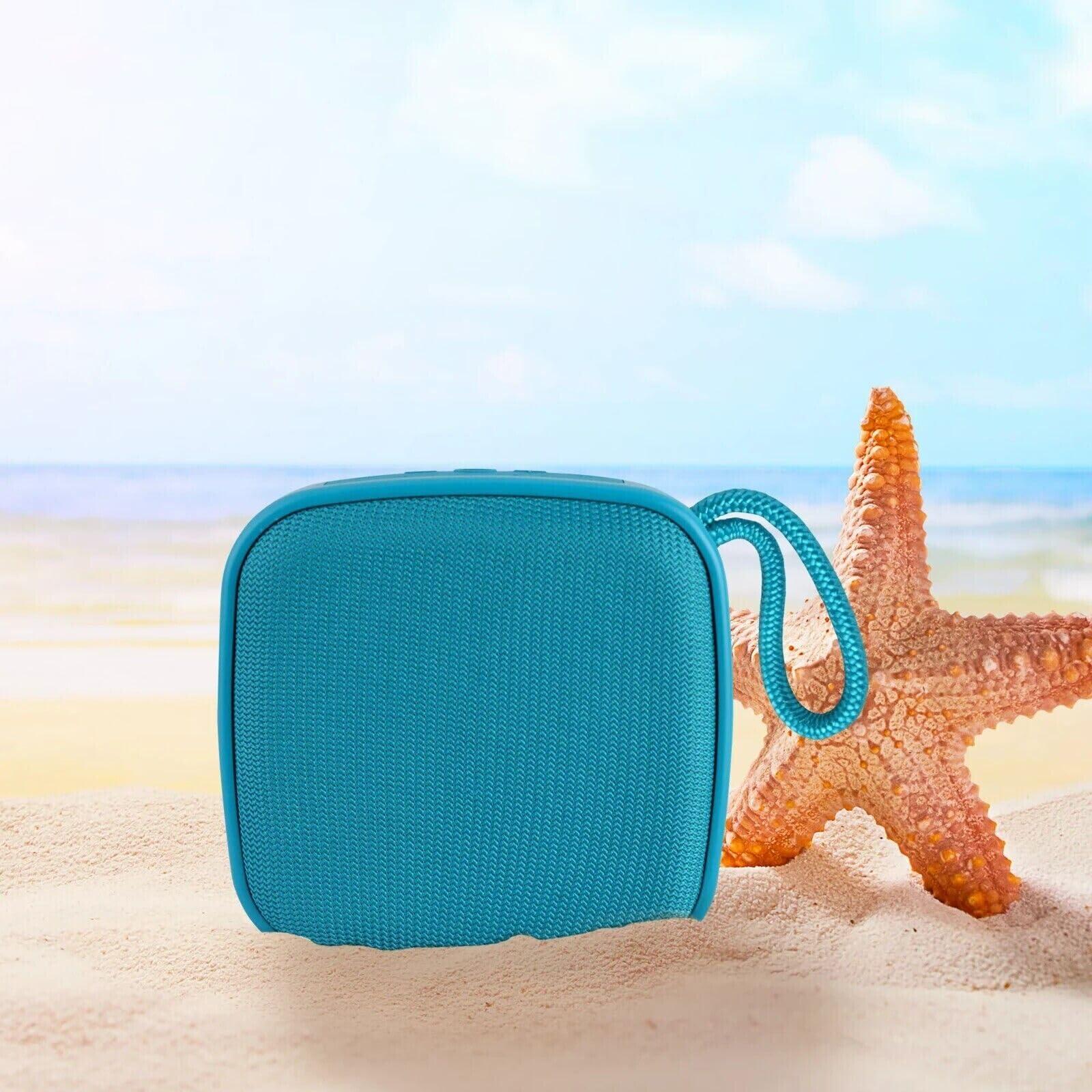 Onn Generic Mini Wireless Rechargeable Bluetooth Speaker ONN Rugged Water Resistant Portable Speaker (Teal)