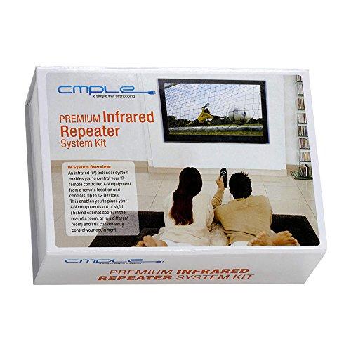 Cmple Cmple - Premium Hidden IR Control System up to 18 Devices, Remote Control Repeater System Kit IR Emitters Extender