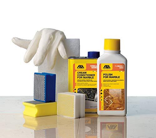 FILA Surface Care Solutions FILA Surface Care Solutions Marble Restoration Kit Filamarble Restorer 28 OZ, ideal for Polished Marble Tile, Travertine and Limestone (44250104) , White