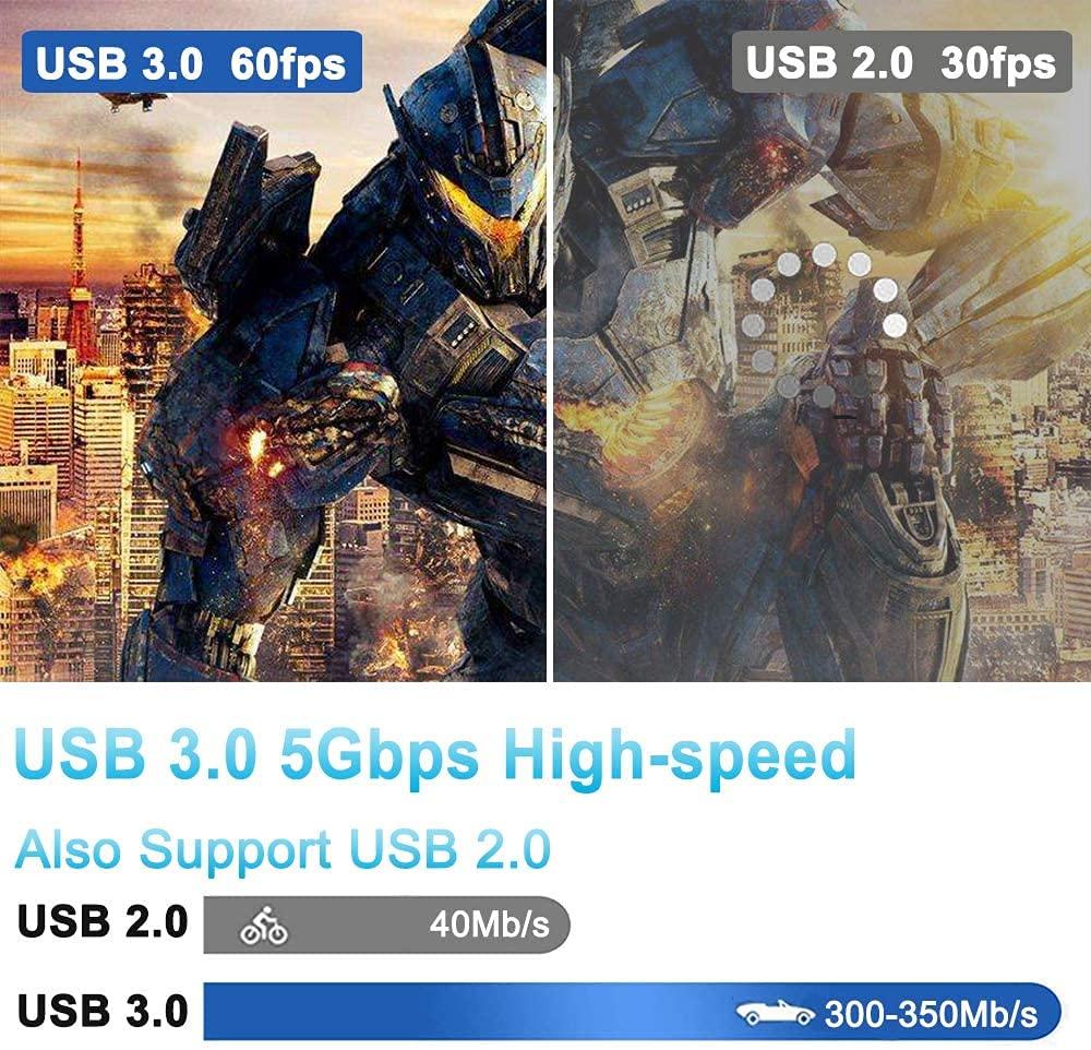 ABUNRO SDI to USB 3.0 Video Capture Device with HDMI Loopout, SDI Capture Card for Game Streaming Video Recording for Windows, Linux, OS