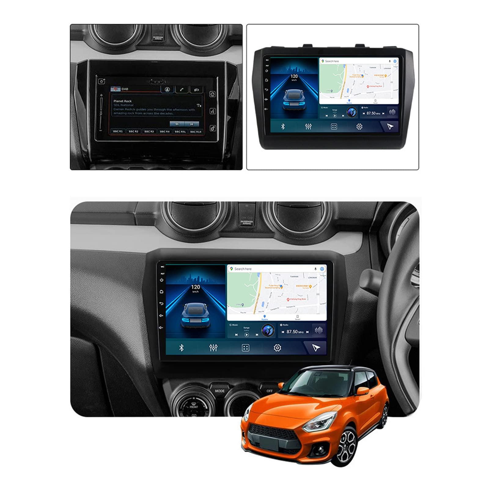 SX-ZZJ 9 Inch Android 11 Car Stereo for Suzuki Swift 2003-2021 Car Radio Multimedia Navigation Player Built-in Carplay Android Auto DSP with Backup Camera/SWC/4G/GPS,2016~2021,M200S 2G+32G