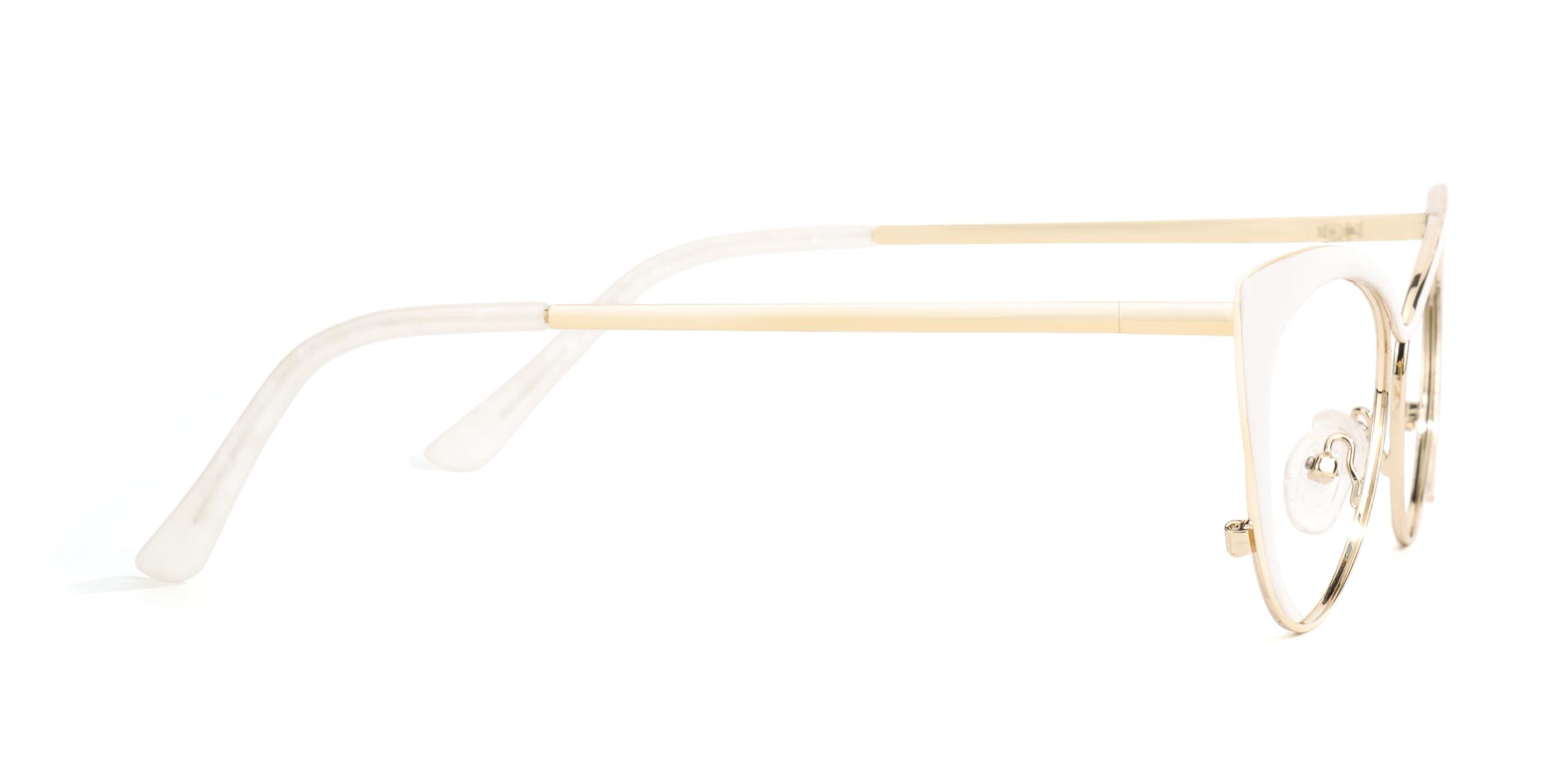 VOOGLAM VOOGLAM Blue Light Glasses for Women Cateye Gaming Glasses Anti Eyestrain Dry Eyes UV Computer Phone TV Eyewear Fashion Annabelle White VFM0176-05 Trend