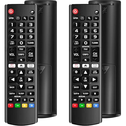 Yimaut (Pack of 2) Universal Remote for LG Smart TV, Compatible with All LG TV Remote Control LCD LED OLED UHD HDTV 3D 4K Smart TV Models, Replacement Remote with Netflix Amazon Shortcuts Key
