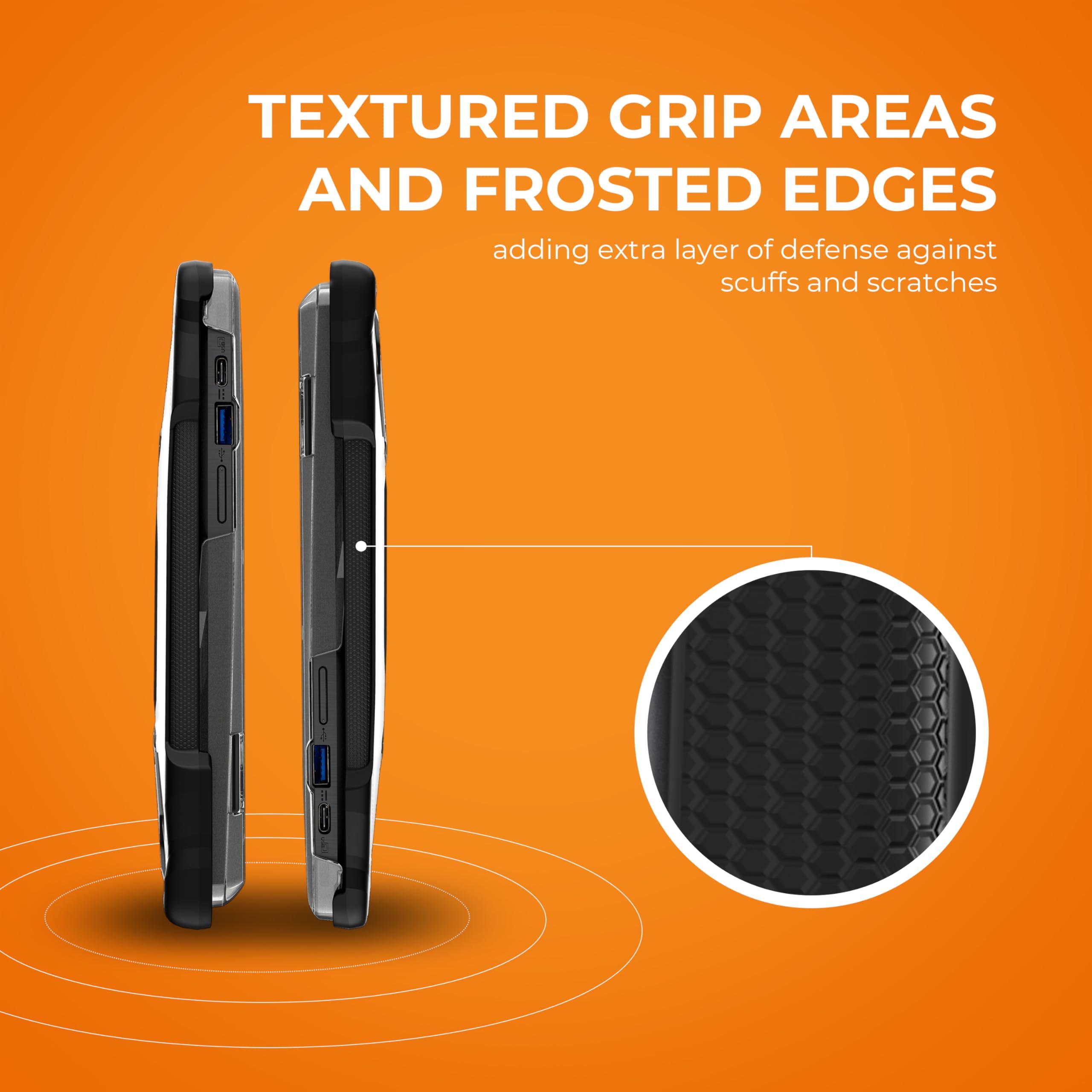 Gumdrop Cases Gumdrop SlimTech Chromebook Case for 13.3 inch Dell Latitude 7350 | 7340 (2-in-1) Protective Sleek Snap On Hard Shell Laptop Cover for Kids Students School Work Office - Black