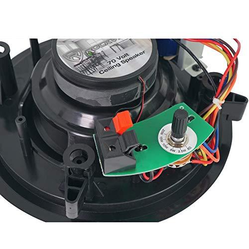 Rockville Rockville 2 CC65T Black 6.5" Commercial 70v Ceiling Speakers for Restaurant