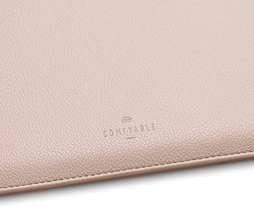 Comfyable Comfyable Laptop Sleeve 13 Inch Precisely Compatible with MacBook Air M4 2025-2018 & MacBook Pro M2 2022 M1 2020-2016, Faux Leather Cover Case, Sand