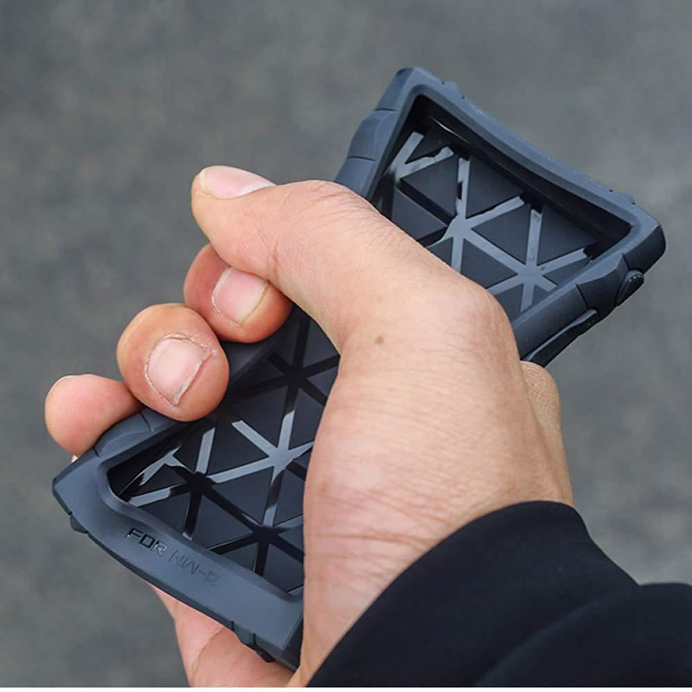 Fat Bear Fat Bear for Sony A55 Case,Anti-Skid Anti-Knock Shockproof Armor Full Protective Skin Case Cover for Sony Walkman NW-A55HN A56HN A57HN A50 A55 A56 A57 (Gray case with Tempered Glass)