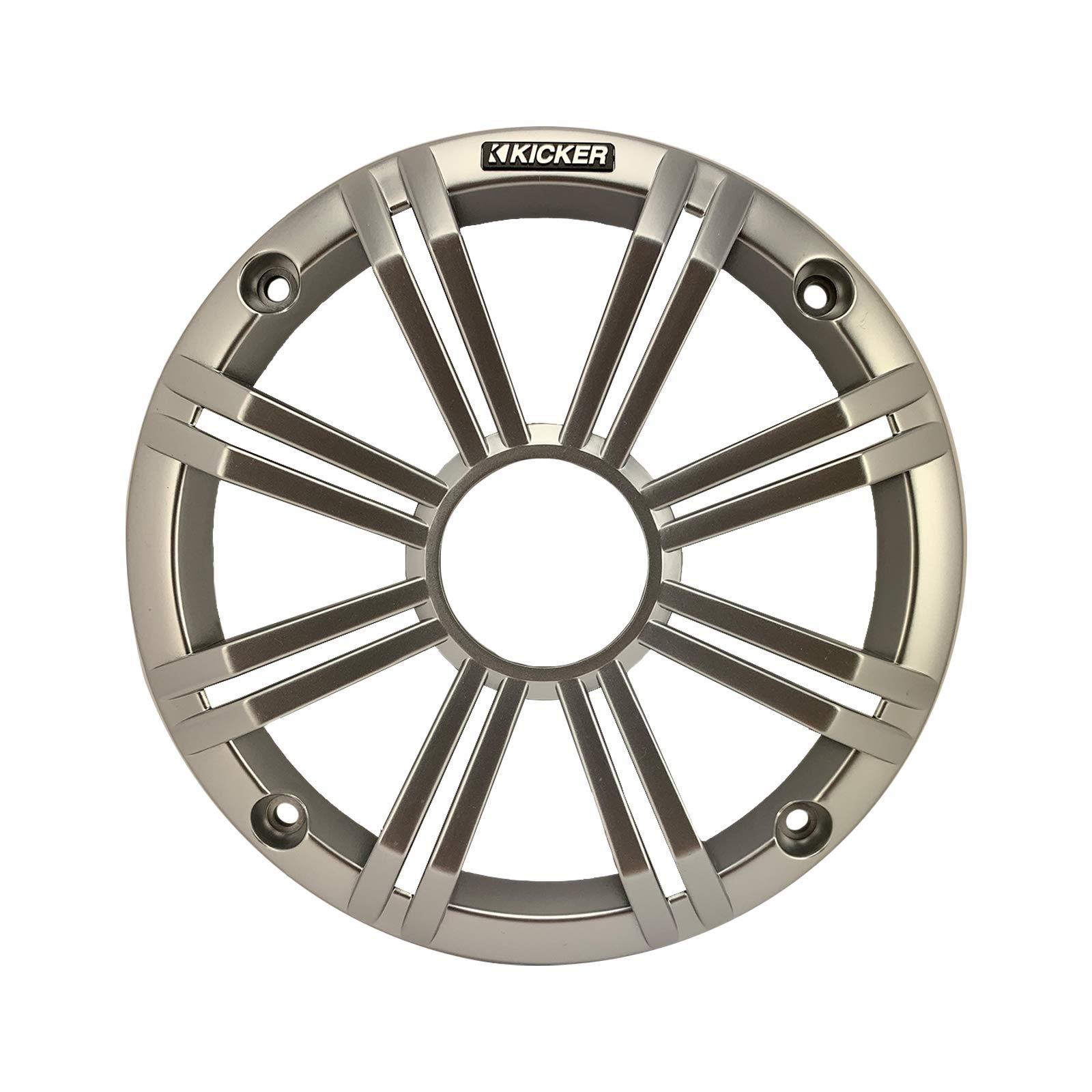 KICKER 2 Pair (QTY 4) of Kicker 6.5" 2-Way 195 Watts Max Power Coaxial Marine Audio MultiColor LED Speakers with Silver Grilles, 50-Feet 16-Gauge Speaker Wire