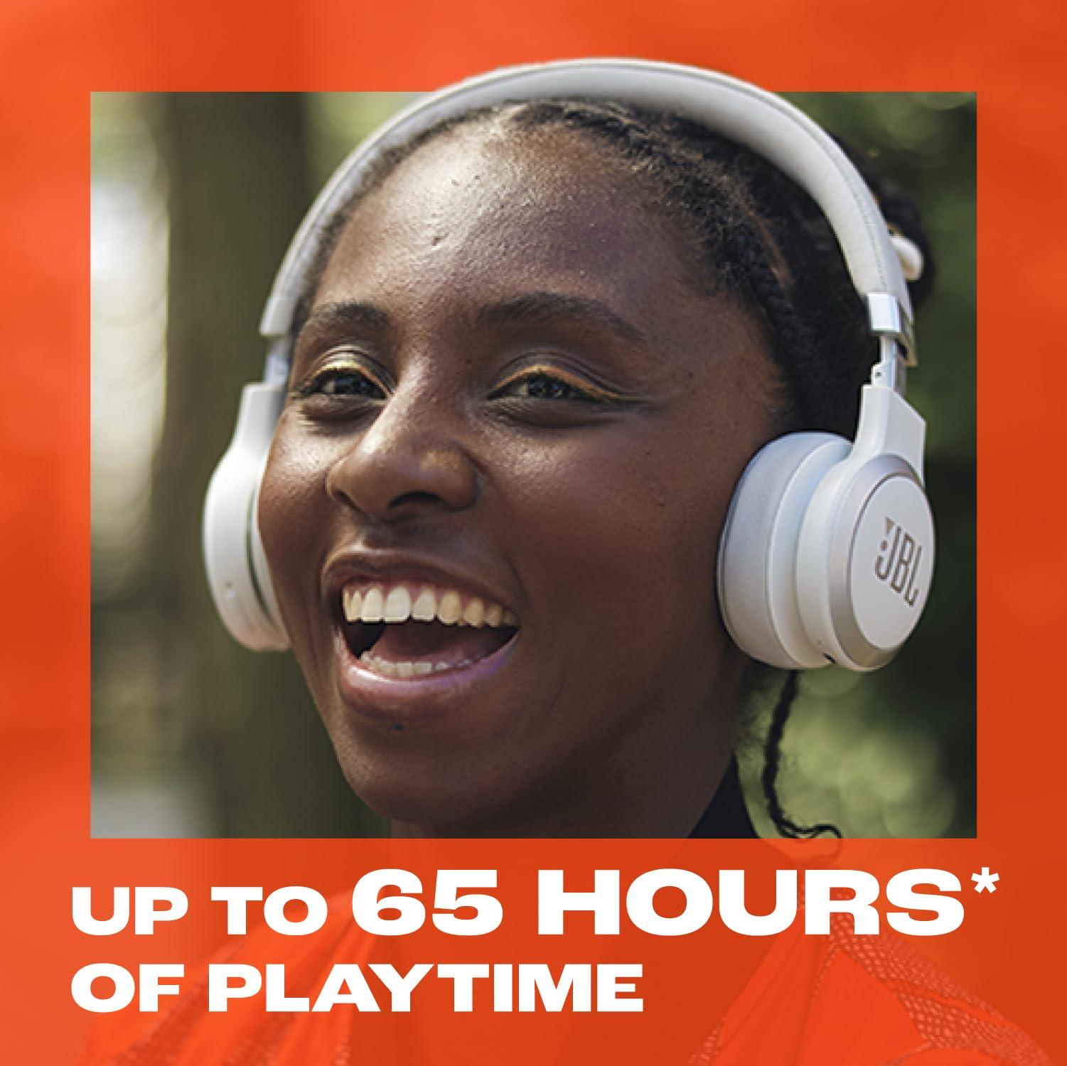 JBL JBL Live 670NC - Wireless On-Ear Headphones with Adaptive Noise Cancelling with Smart Ambient, Up to 65H Battery Life with Speed Charge, Lightweight, Comfortable and Foldable Design (Blue)