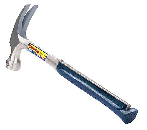 Estwing ESTWING Framing Hammer - 30 oz Long Handle Straight Rip Claw with Smooth Face & Shock Reduction Grip - E3-30S,Silver