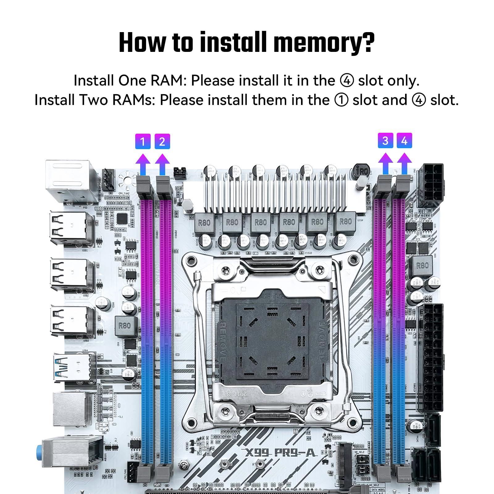 SHANGZHAOYUAN SHANGZHAOYUAN X99 PR9-A Motherboard with 16GB 2133MHz DDR4 RAM, Intel LGA 2011-3 Motherboard for Xeon E5 V3 V4 Processors (DDR4 Slot, PCIe 3.0, M.2 Protocol, SATA 3.0, USB 3.0, Gigabit LAN)