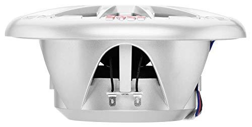 BOSS Audio Systems 4) BOSS Audio MRGB65 6.5" 400W Boat Marine RGB LED Light Speakers Silver 2 Pairs