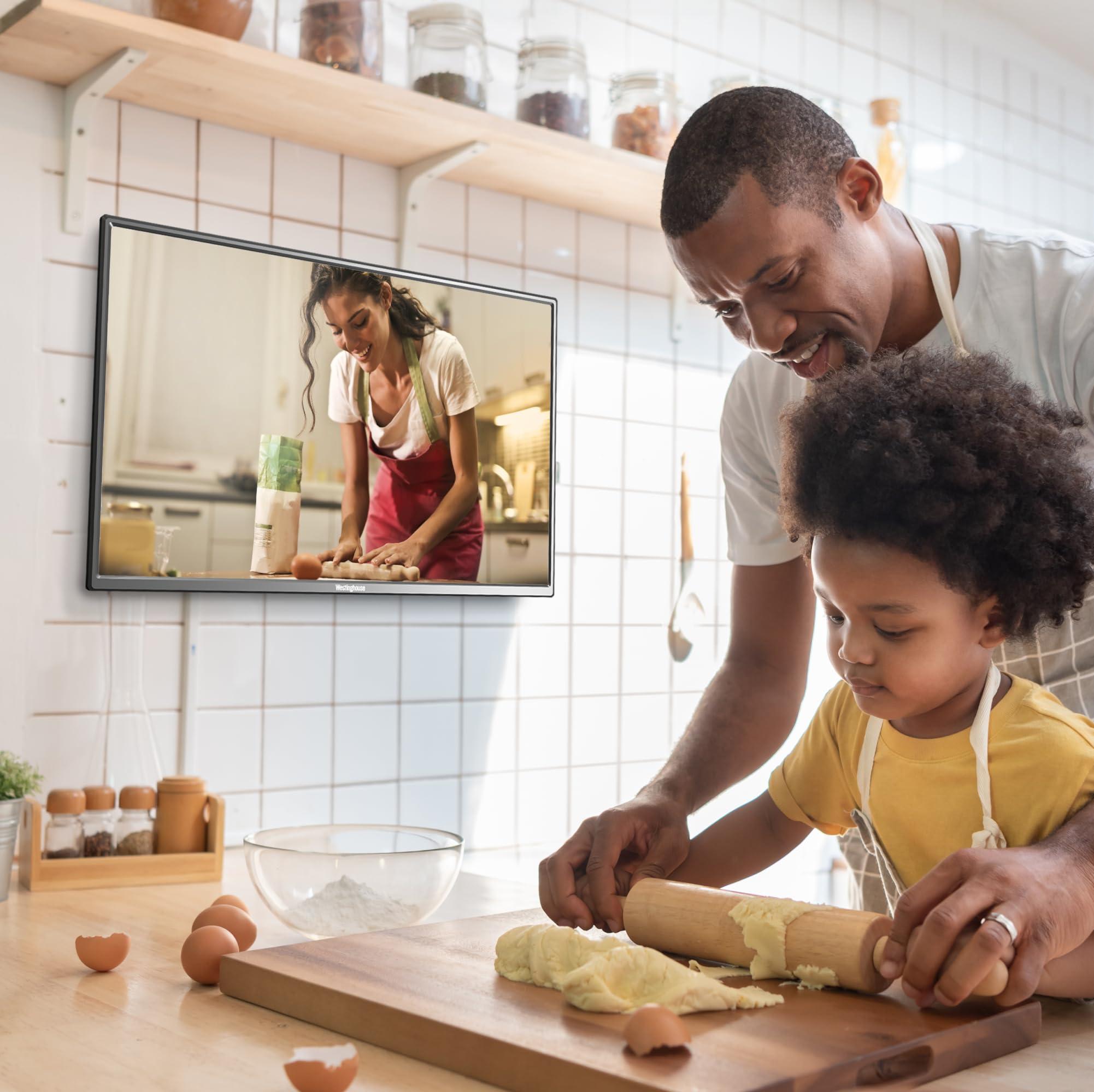 Westinghouse Westinghouse 32 Inch TV with DVD Player Built in, 720p HD LED Small Flat Screen Non-Smart Television DVD Combo with HDMI, USB, & Parental Controls, Monitor for Home, Kitchen, or RV Camper