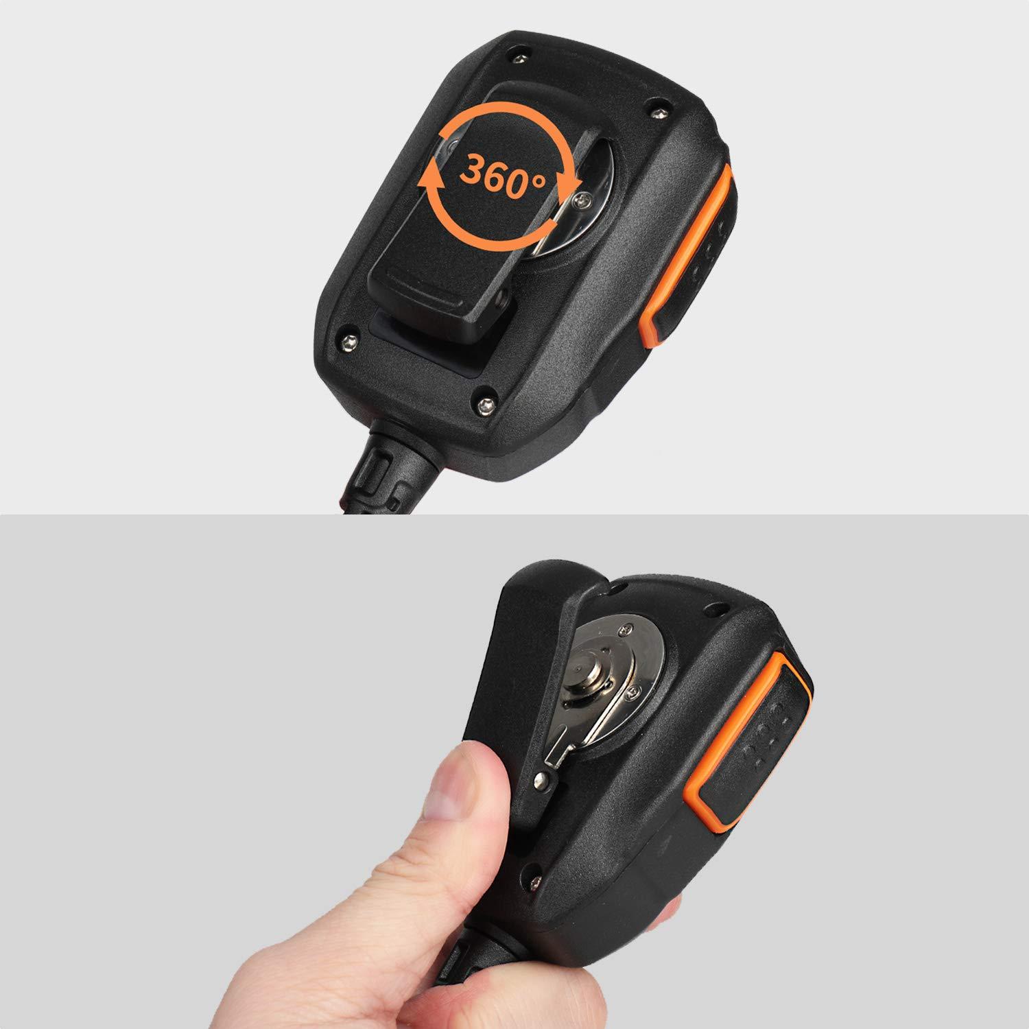 Radioddity 2 Pack Radioddity GA-2S Long Range Walkie Talkies for Adults UHF Two Way Radio Rechargeable with Micro USB Charging + 2 Pack Radioddity RS22 Radioddity RS22 Remote Speaker Mic with Clear Sound