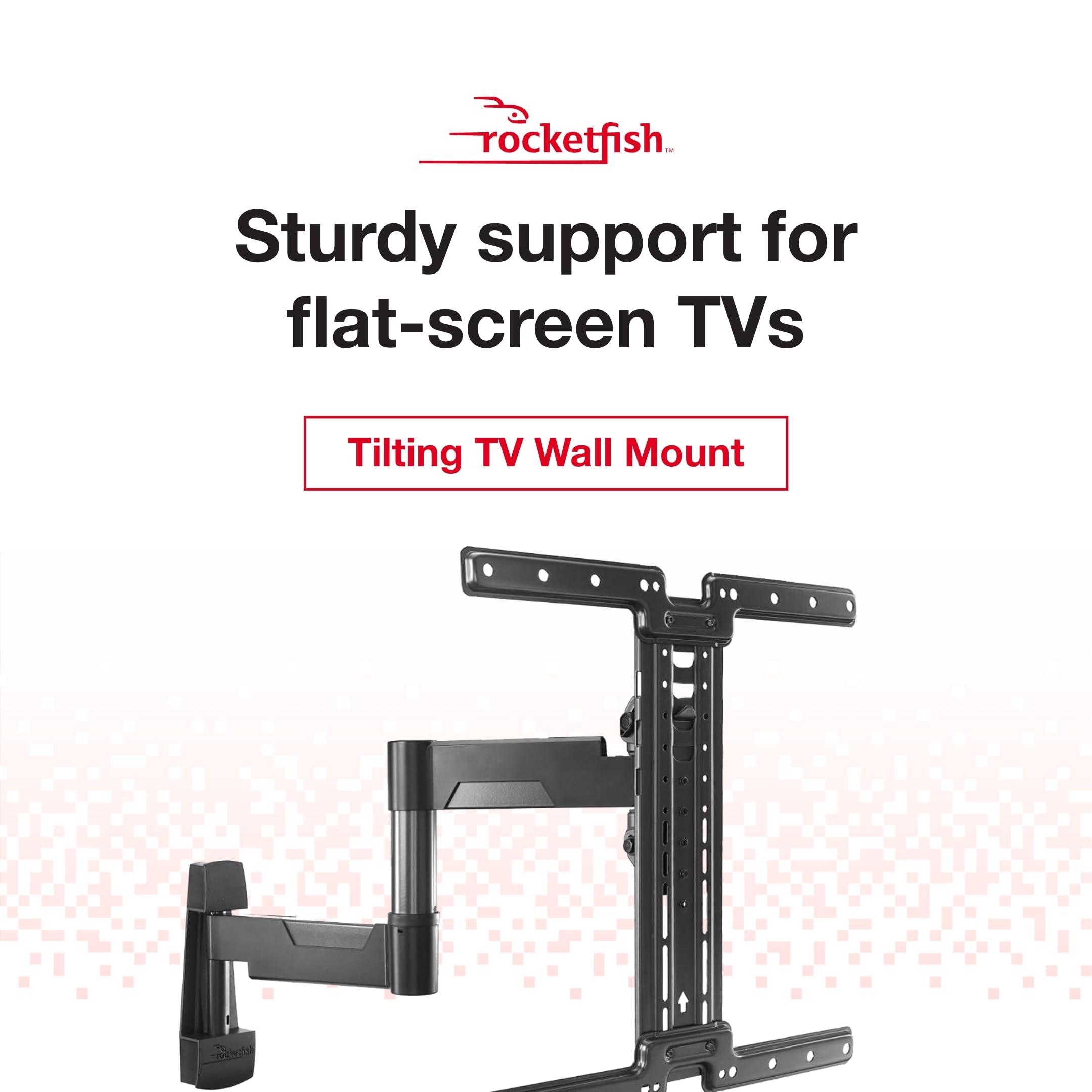 Rocketfish Rocketfish Full-Motion TV Wall Mount for Most 3255 TVs - TV Wall Mount with Swivel & Tilt Features - Durable Steel TV Mount Bracket - Full Motion TV Bracket with Dual Articulating Arms - Black