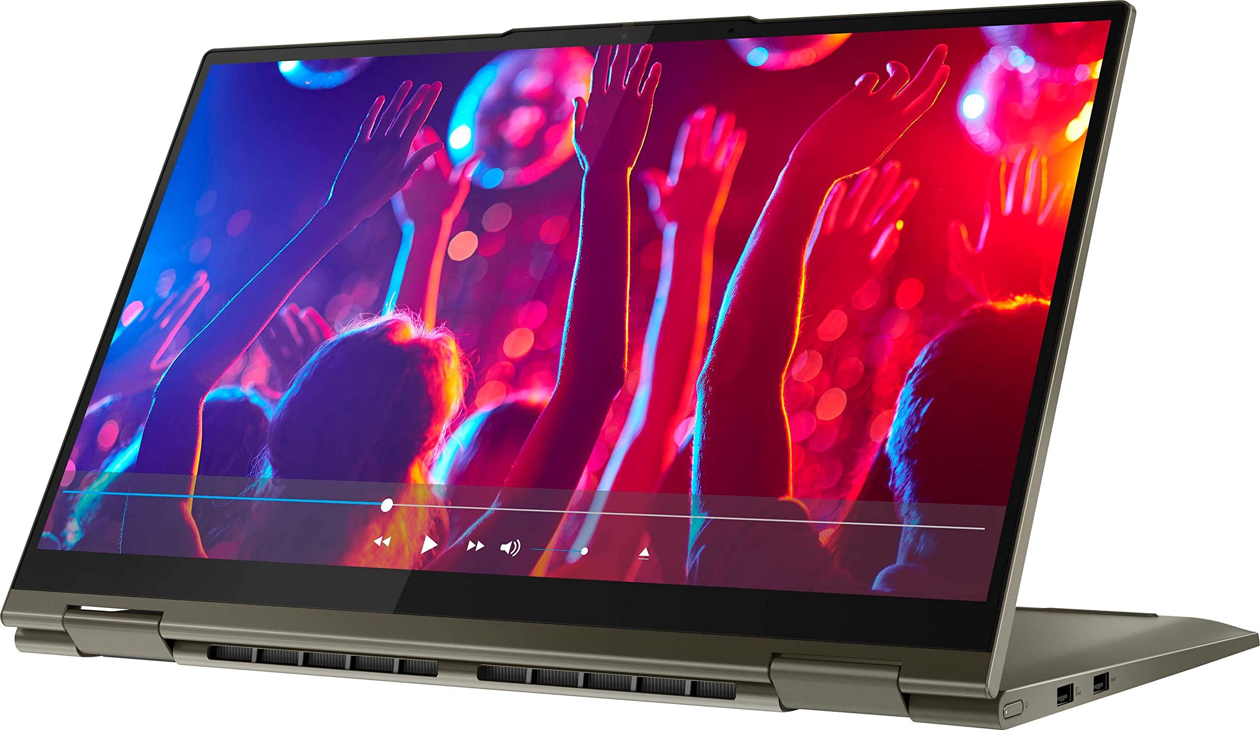 Lenovo 2022 LENOVO Yoga 7i 2-in-1 Laptop 15.6 inch FHD Touchscreen Intel EVO Platform 11th Core i7-1165G7 Iris Xe Graphics 12GB DDR4 512GB NVMe SSD WI-FI 6 Windows 11 Home Fingerprint Backlit Keyboard