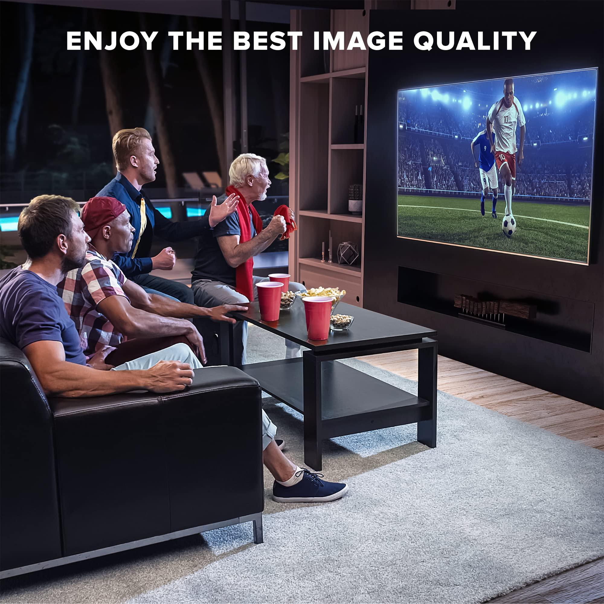 Maximm RG6 COAXIAL Cable - Quad Shielded, 6 / Black Non-Oxygen Copper Cable Wire for TV, Internet & More - Flexible Coax Cable Cord