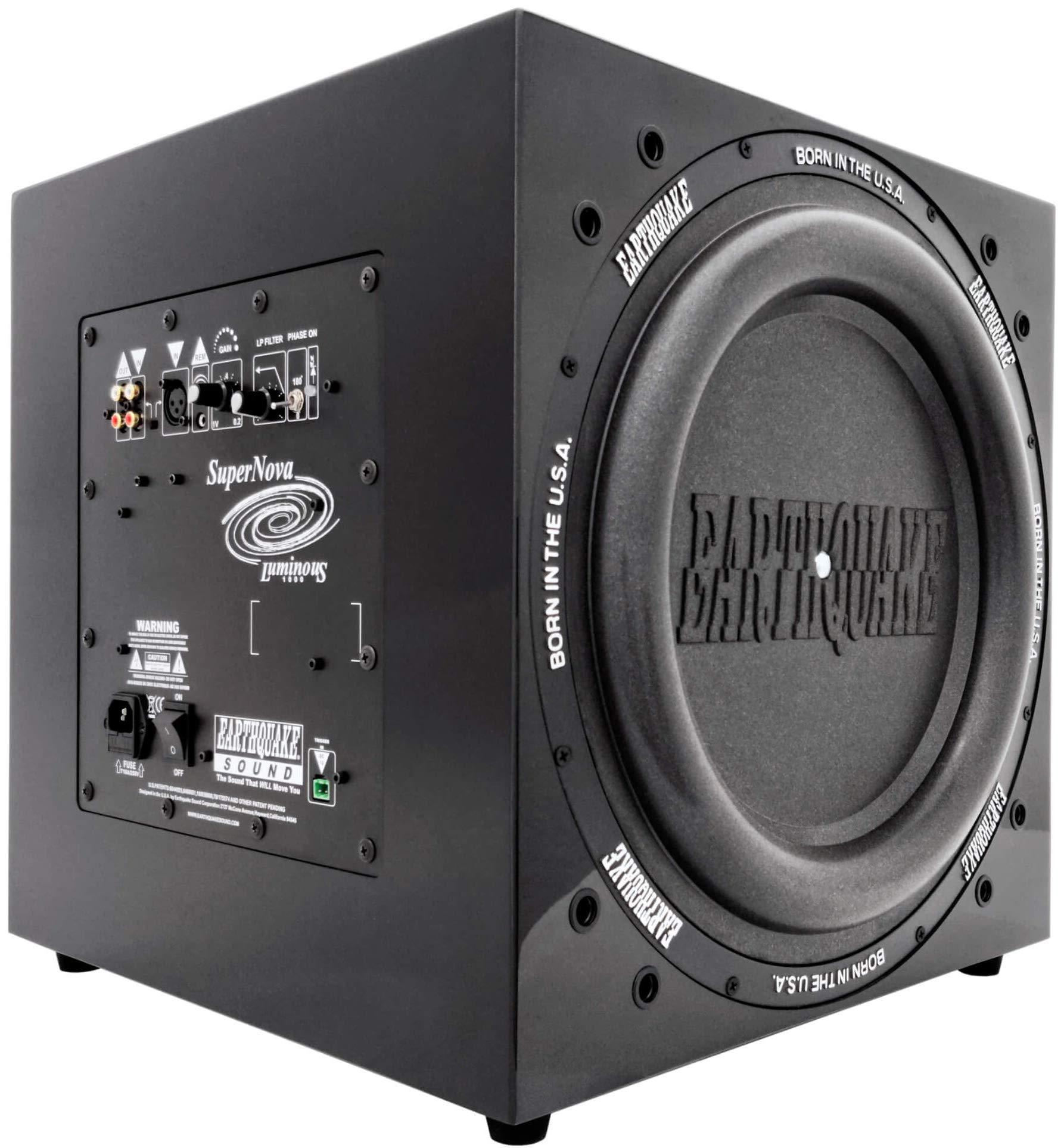 EARTHQUAKE EARTHQUAKE Sound Supernova Luminous LU-12 12-Inch Powered Subwoofer with SLAPS V2 Passive Radiator, Piano Black