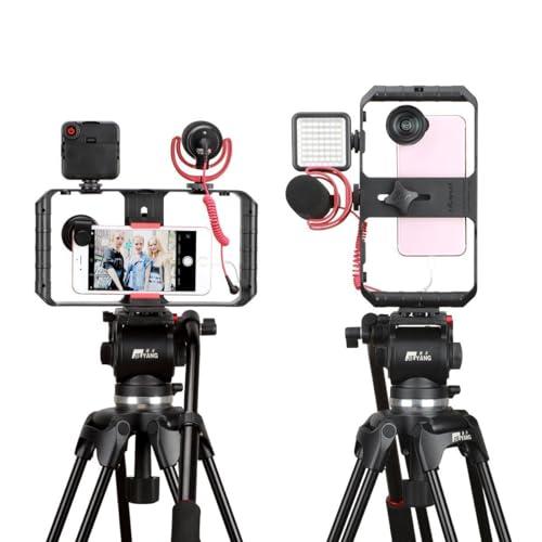 ULANZI Ulanzi U Rig Pro Video Rig for iPhone, Phone Stabilizer Rig w Triple Cold Shoe Mount,Phone Tripod Mount for iPhone 16 15 14 13 12 11 Pro Max XS Max X 8 plus OnePlus 7 Pro Samsung Google Pixel Vlogging