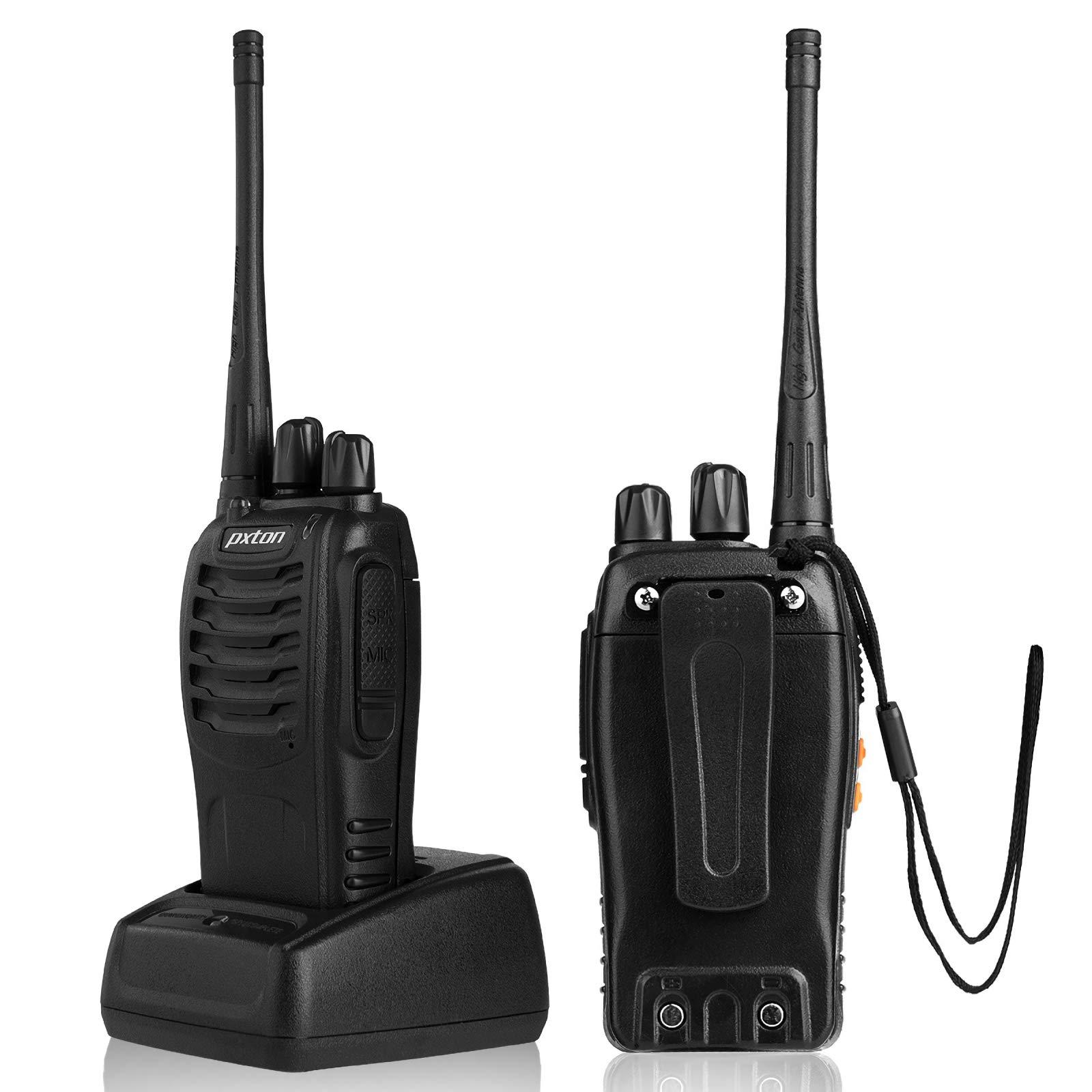 pxton pxton walkie talkies for Adults Long Range with Upgraded Earpiece,radios walkie talkies Rechargeable Portable Two Way Radios with 6 Way Multi Gang Charger and Li-ion Battery12 Pack