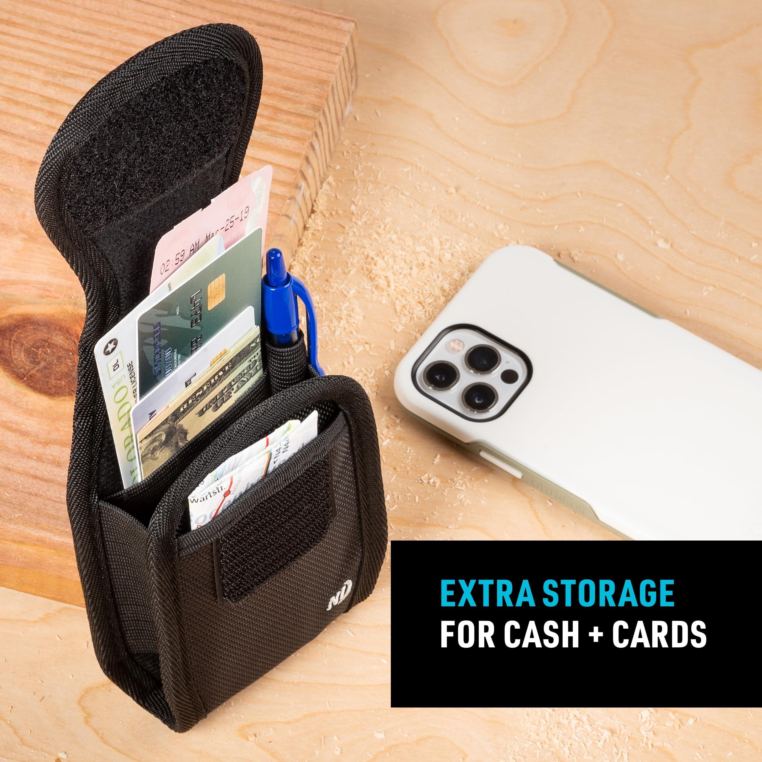 Nite Ize Nite Ize Clip Case Cargo Universal Rugged Phone Holster - Phone Holster for Men\'s & Women\'s Belts - Phone Utility Belt Pouch - Phone Accessories - Cell Phone Holster - Large, Black