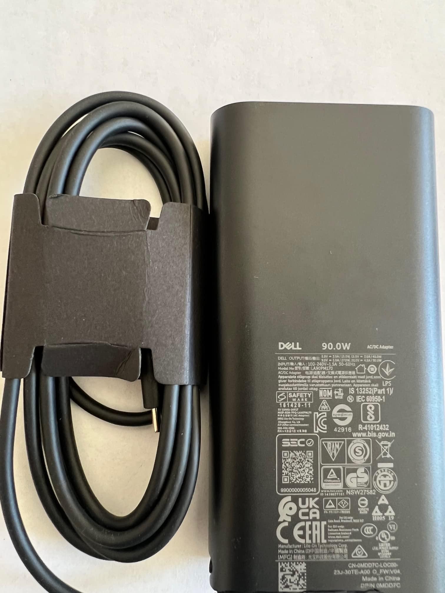 Lite-on Technology Corp. New Laptop Charger Dell 90W USB Type for Dell XPS 13Precision 3540,Latitude 3400,5289,5300 2in1,7400 2in1,7300, Compatible with P/N: DA90PM170, HA90PM170, LA90PM170, 0MDD7C, MDD7C,