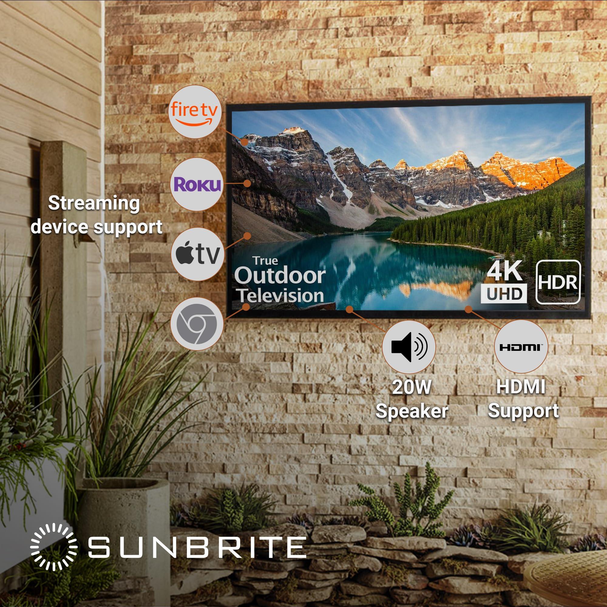 SunBriteTV SunBrite Veranda 2 Series 43-inch Full Shade Outdoor TV | 4K Ultra HD HDR LED Weatherproof Television - Direct Lit LED Screen with All-Weather Remote (SB-V-43-4KHDR-BL)