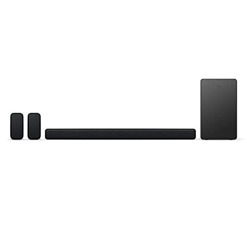 TCL TCL 5.1ch Sound Bar with Wireless Subwoofer (Q6510, 2023 - Model), Dolby Audio, DTS Virtual:X, 430W, Built-in Center Channel Speaker, 2 Rear Surround Sound Speakers, Wall Mount/HDMI Cable Included