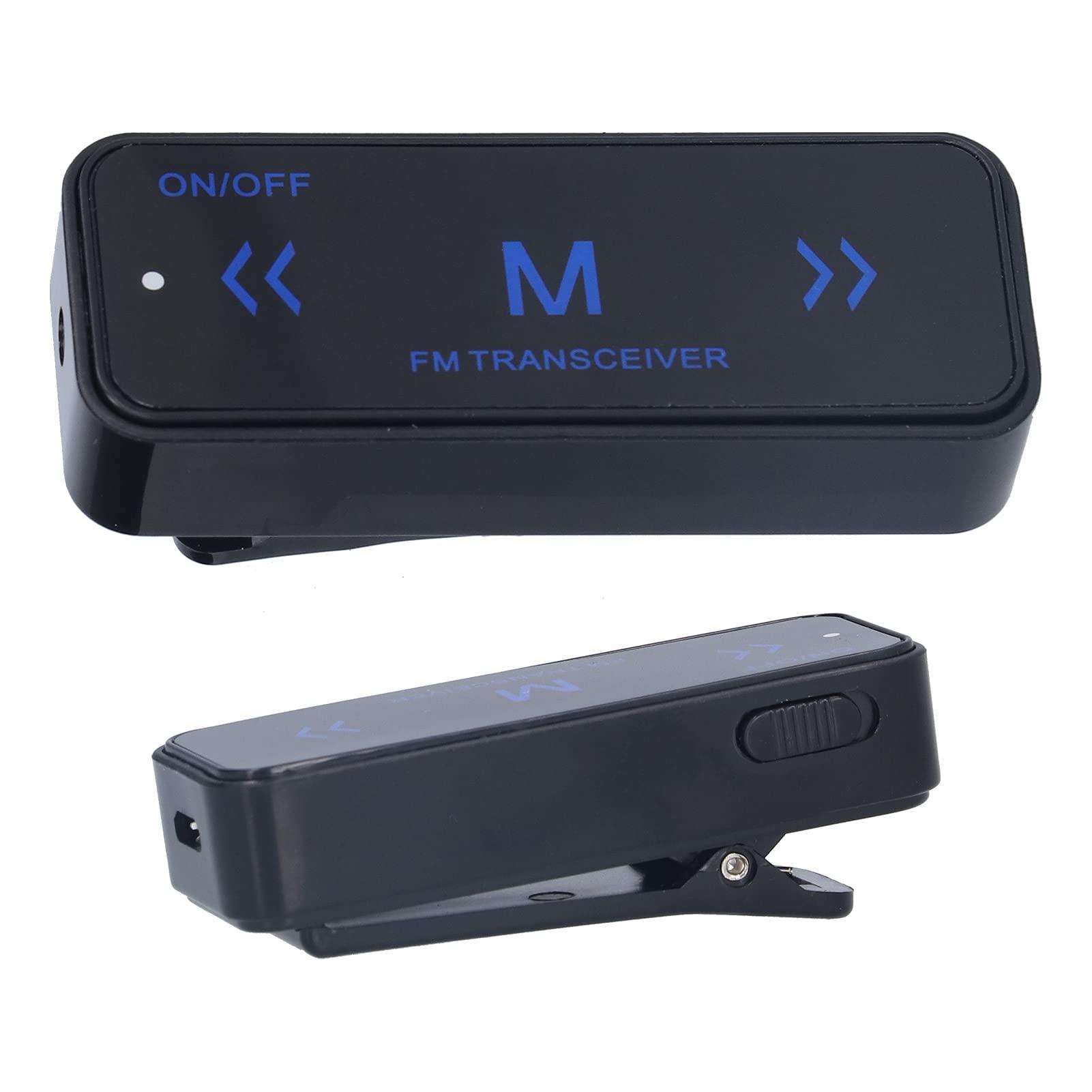 PUSOKEI 1 Pair Mini Radio Walkie Talkie with Earphones Rechargeable,Thin 2Way Radio Long Range with Earpiece for Supermarkets Shopping Centers Hotels,16 Channels HD Communication Walkie Talkie