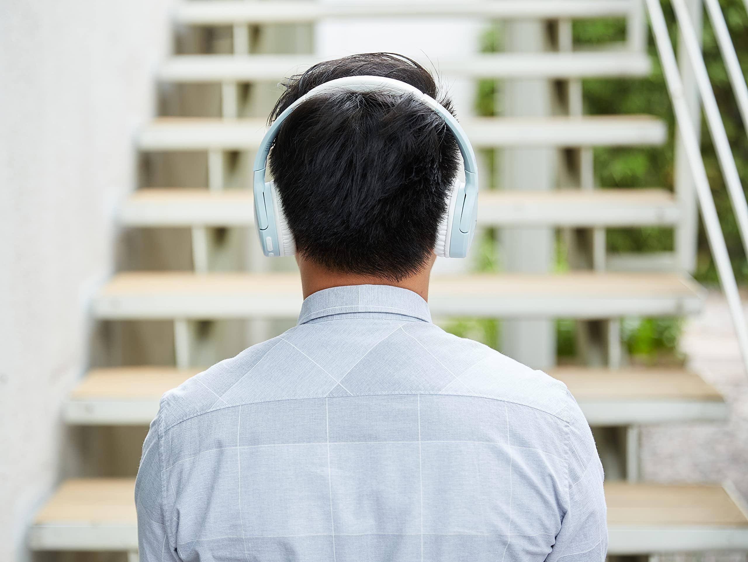 Altec Lansing Altec Lansing Nanophones ANC Bluetooth Wireless Active Noise Cancelling Headphones On Ear Headphones 12 Hour Battery Life, Foldable Earcups, Removeable Mic for Working and Learning from Home (ICY)