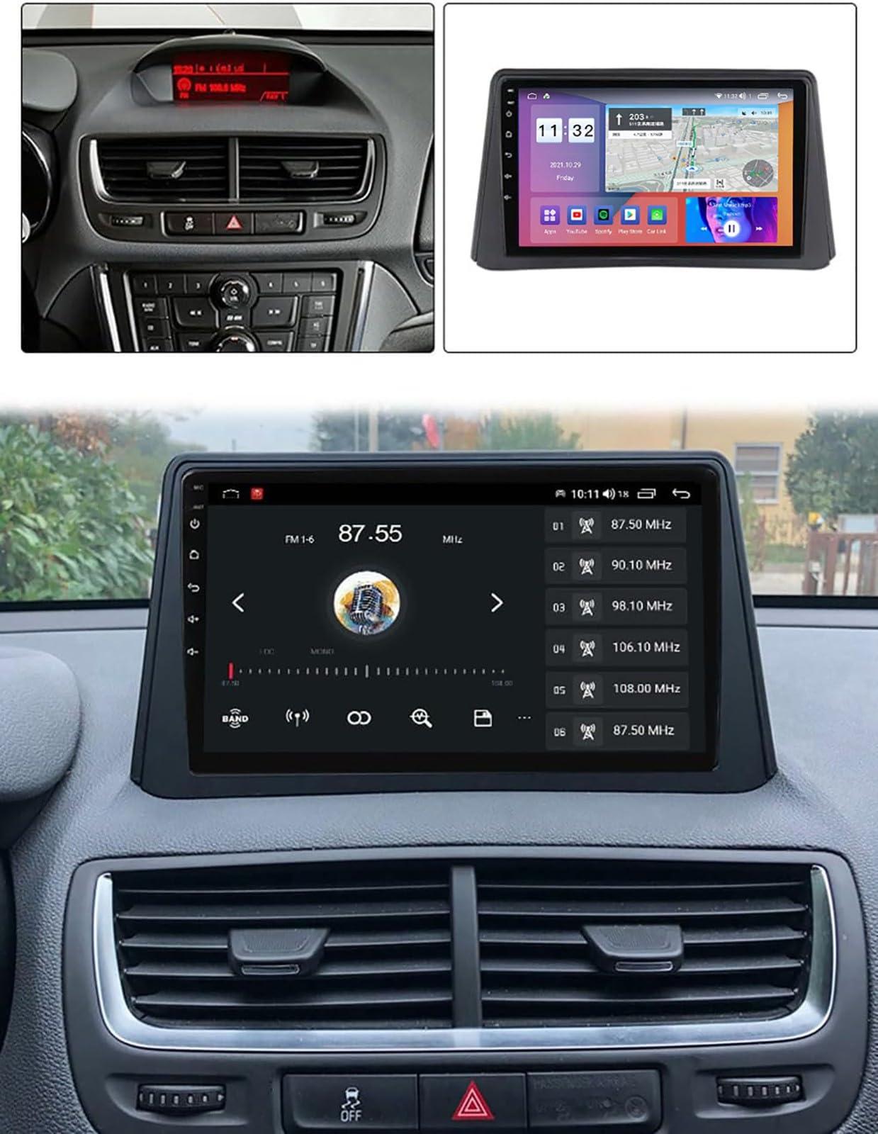 PLOKM PLOKM 2 Din Android 12 Car Stereo 9'' Car Radio Headunit for V-Auxhall O-Pel Mokka 1 2012-2016 GPS Navigation Player FM BT with 4G 5G WiFi SWC DSP RDS Carplay M150S