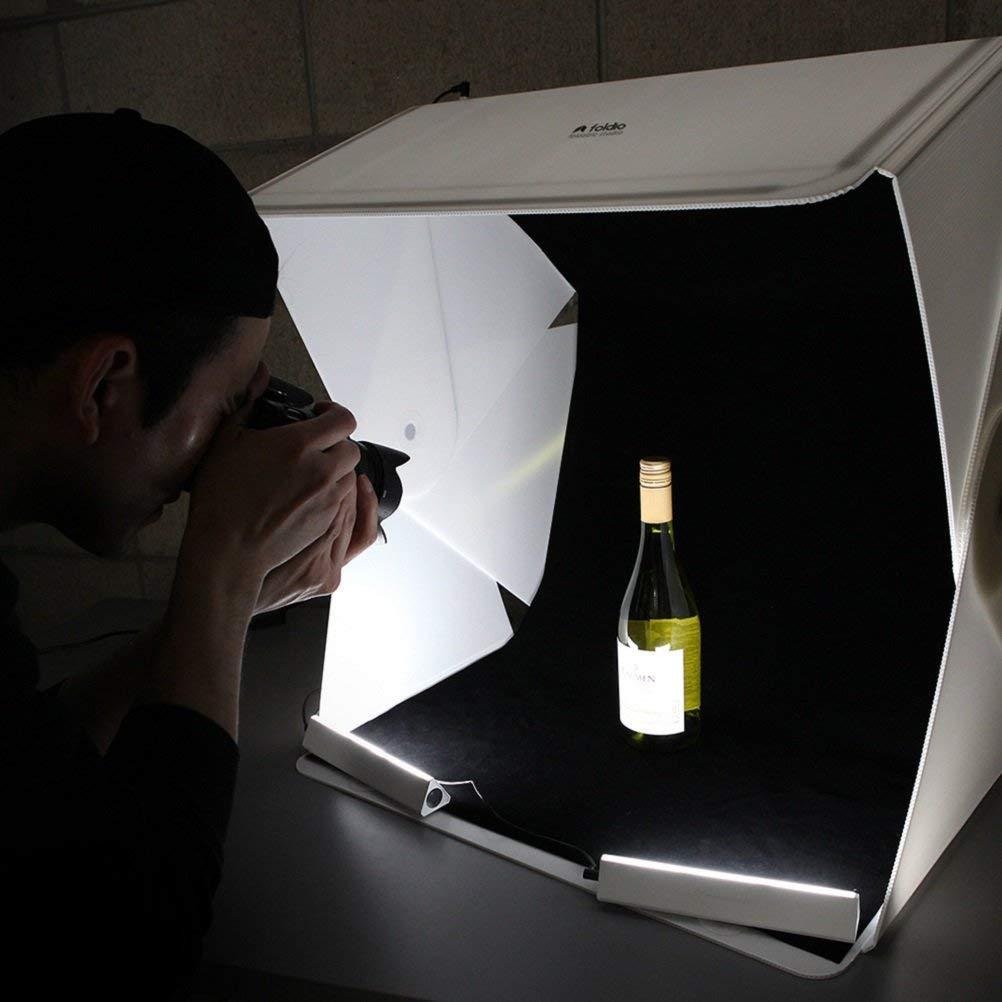 foldio foldable studio Foldio3 + Halo Bars + TRIPOD50V (25" All-in-one Portable Foldable Photo Shooting Studio Light Box with LED Lightning Kit + Heavy Duty Aluminum Tripod/Pan Bar Included) by ORANGEMONKIE