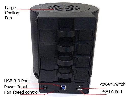 HornetTek Hornettek HT-3402U3 Enterprise JBOD Quad Bay 8TB (8-Terabyte) USB 3.0 & eSATA External Hard Drive - Retail