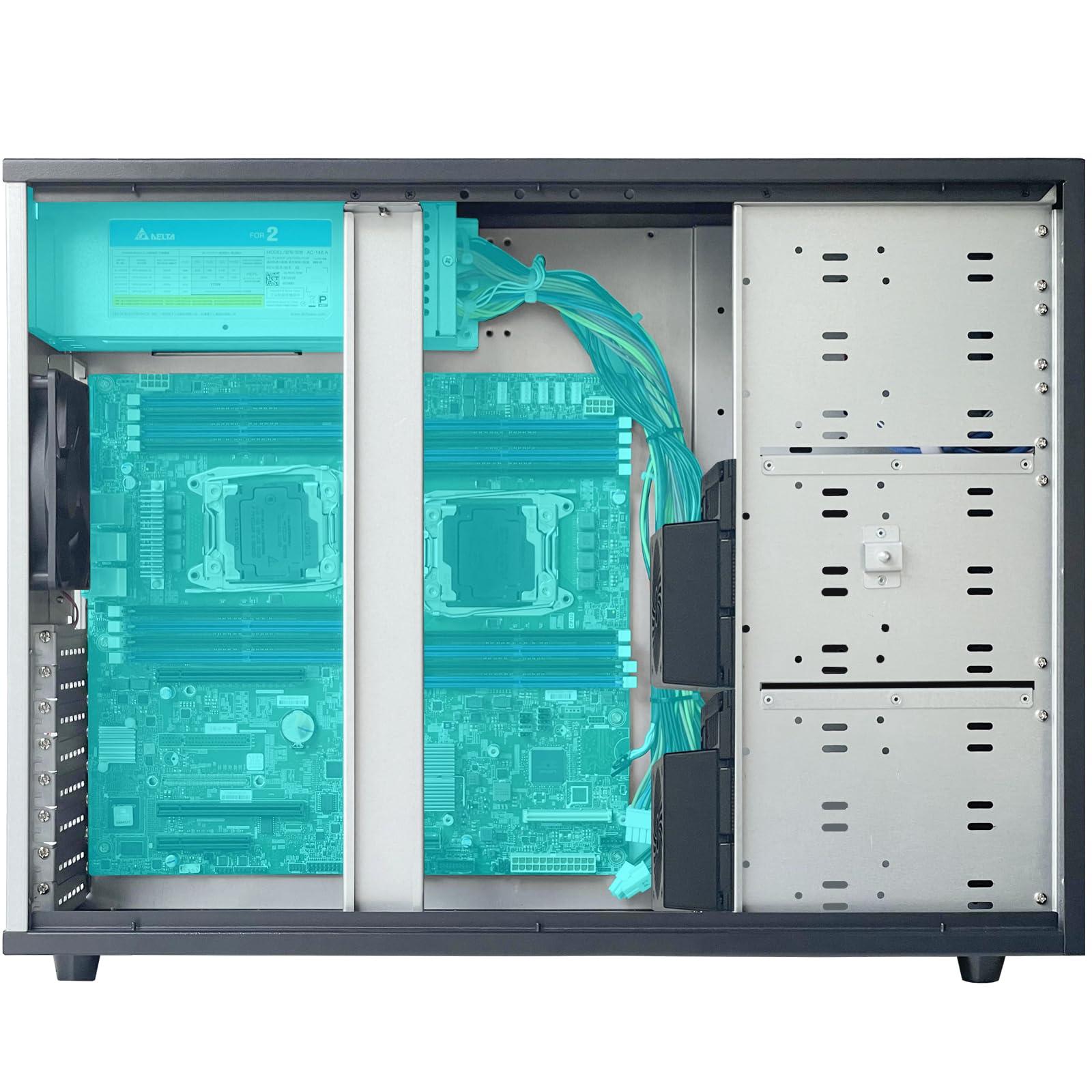 DirectNine Basics DirectNine Basics ZhenLoong 8 bay hot-swap hard drive full tower NAS computer case ITX MATX ATX EATX server GPU Graphic workstation chassis with SATA3.0 backplane, Loong1