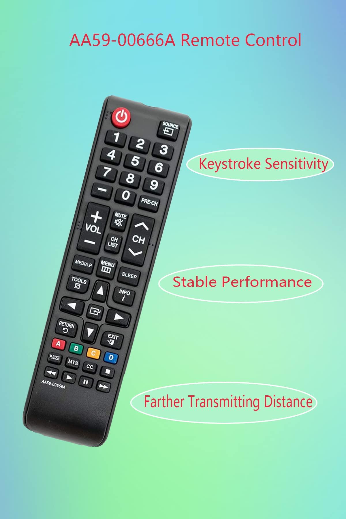 GHUST GHUST AA59-00666A Remote Control Replacement for Samsung LCD LED HD TV UN46EH5000 UN46EH5050F UN46EH6000 UN46ES6003F UN55EH6001F UN50EH6000 UN55EH6000 UN55ES6003F UN60ES6003F UN60EH6003