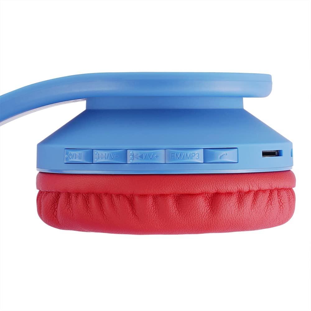 PowerLocus PowerLocus Bluetooth Headphones for Kids, Wireless Foldable Headphones Over Ear, Headphone with Microphone, 85DB Volume Limit, Wireless and Wired Headset with Micro SD, FM for Cellphones, Tablets, PC