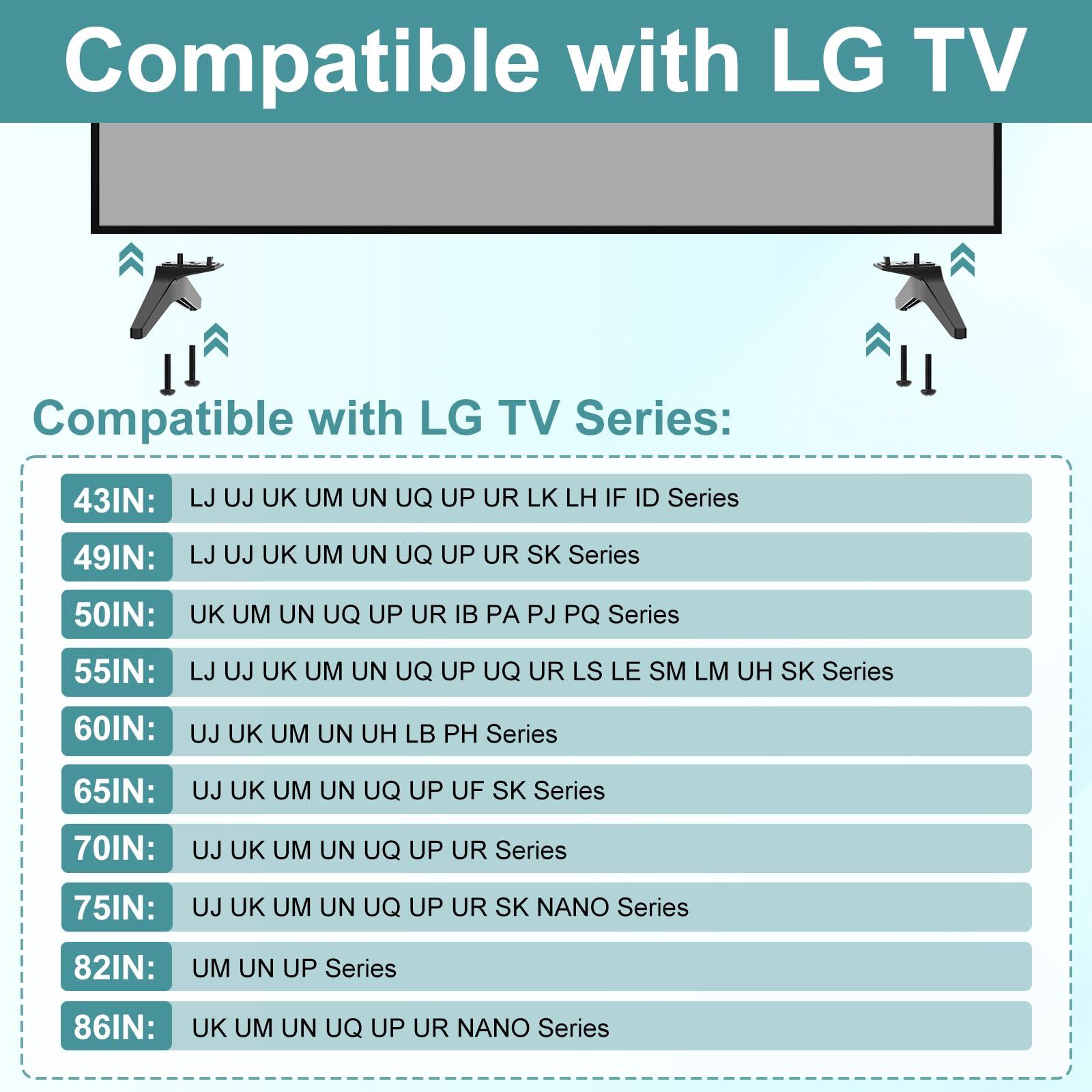 Yaotieci TV Mount Screws for LG TV Stand Replacement Base Screw, TV Stand Screw for LG 27" 32" 43" 49" 50" 55" 60" 65" 70" 75" 86" Legs