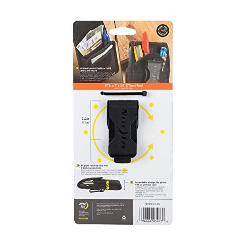 Nite Ize Nite Ize Clip Case Cargo Universal Rugged Phone Holster - Phone Holster for Men\'s & Women\'s Belts - Phone Utility Belt Pouch - Phone Accessories - Cell Phone Holster - XX-Large, Black