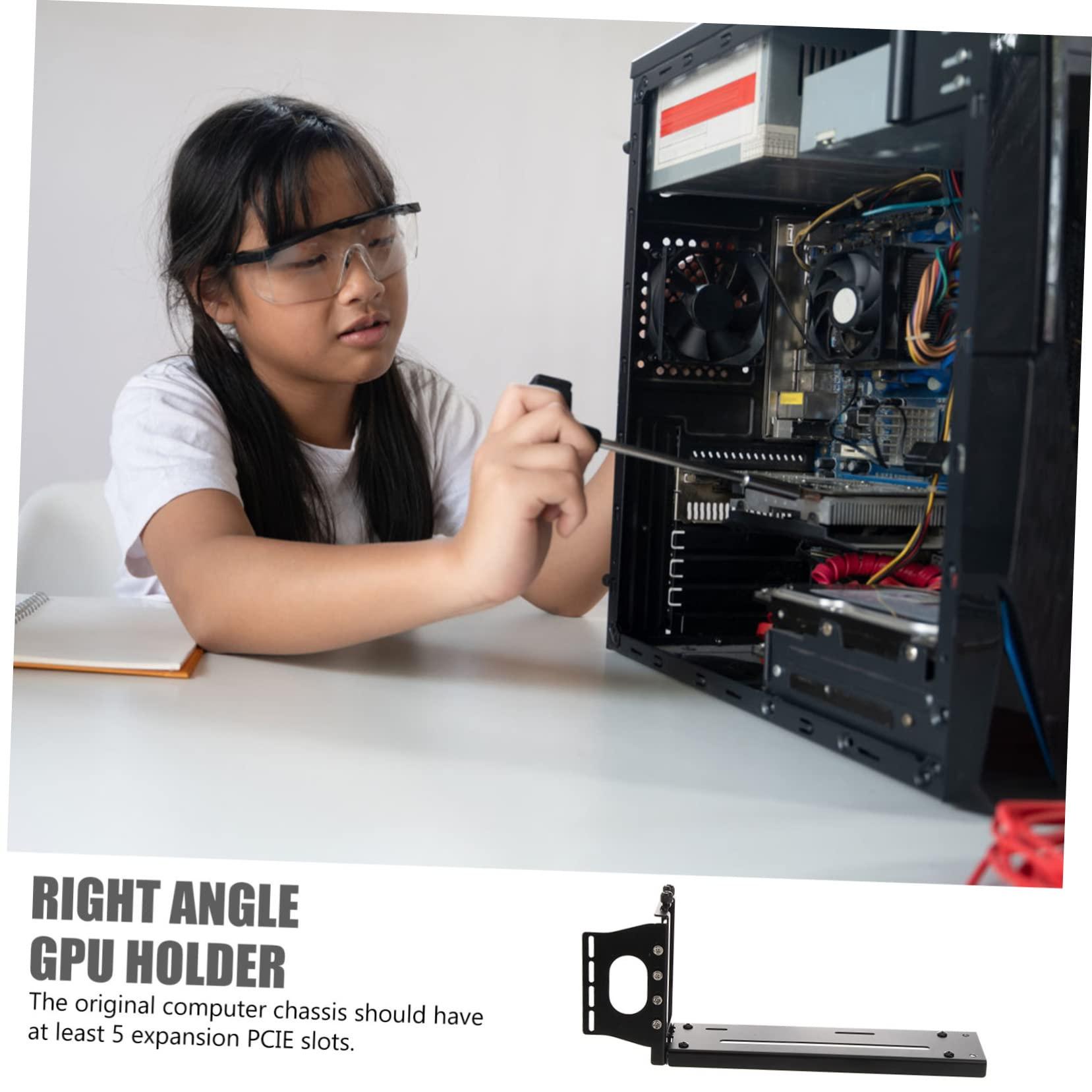 SaditY SaditY Graphics Card Bracket Right Angle Gpu Holder Vertical Gpu Mount Universal Vertical Gpu Bracket Computer Mount PC Cable Extension Gpu Extension Cable Computer Accessory Gpu Support