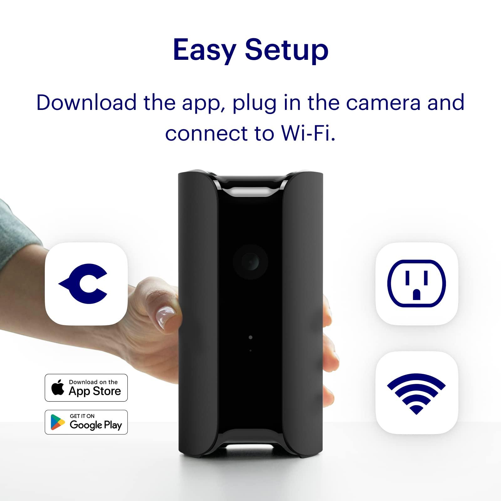 Canary Canary Pro Indoor Home Security Camera + 1 yr Premium Service incl. WiFi 24/7 Watch Live, 30-day Cloud Recording, Smart Alerts, Siren, Climate Monitor, Two-way Talk, Night Vision & more smart features