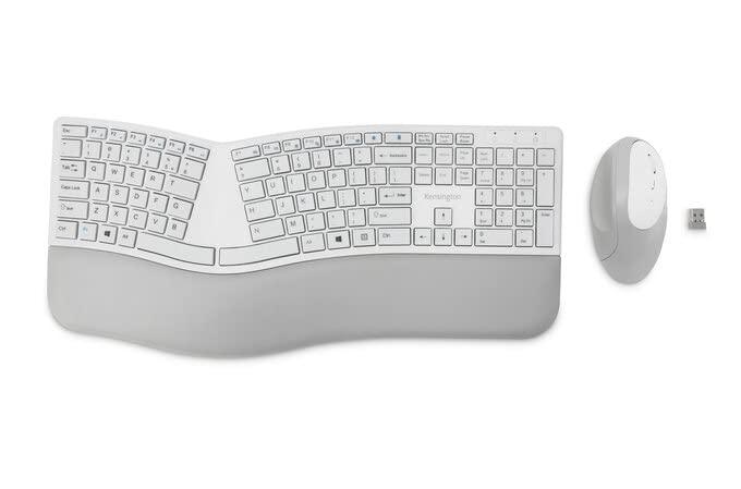 Kensington Kensington Pro Fit Ergonomic Wireless Keyboard and Mouse - Grey (K75407US)