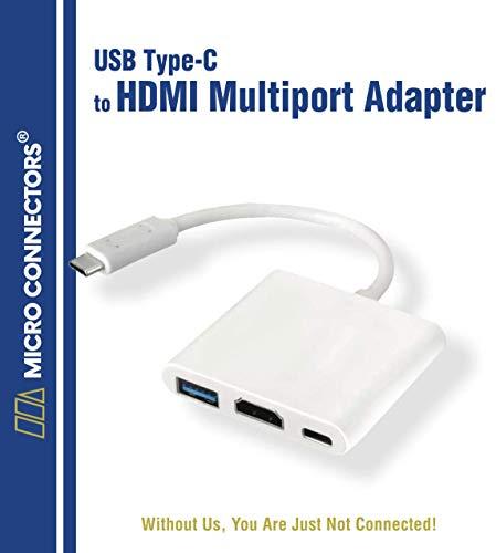 MICRO CONNECTORS Micro Connectors USB31-UCHDMIU3 USB-C to HDMI Multiport Adapter, White