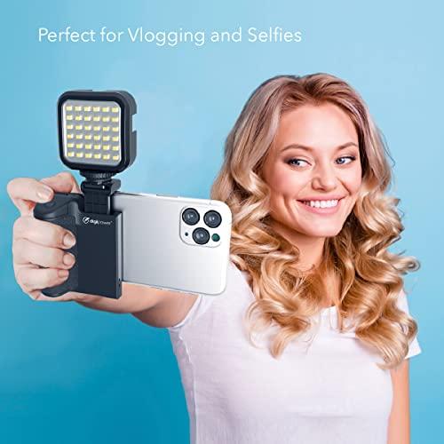 DigiPower DigiPower Pocket Grip Stabilizer with Wireless Shutter Remote & Table-Top Mini Tripod for Mobile Phone, Works with iPhones & Android Smartphones for Filming YouTube, TikTok, & Instagram Videos,