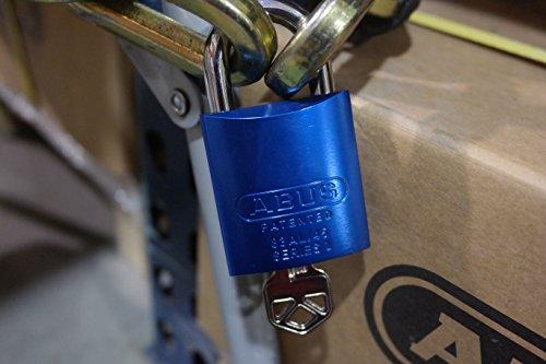 ABUS ABUS 83AL/45-300 S2 Schlage Rekeyable Padlock Aluminum Body Zero-Bitted, 1" Shackle, Blue