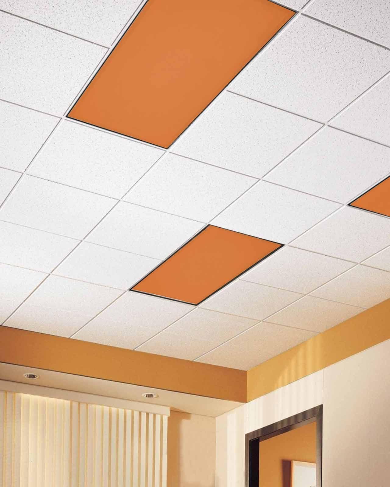 Wowouhiya Wowouhiya Fluorescent Light Cover for Ceiling, Orange Magnetic Classroom Filters 4x2 Feet, Pure Orange Decorative Covers for Office