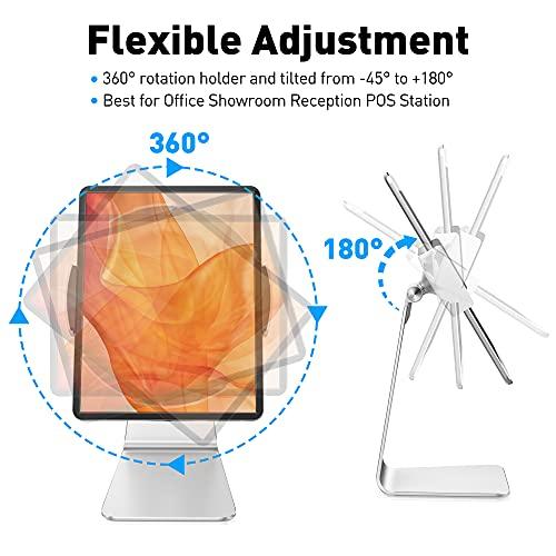 AboveTEK AboveTEK Elegant Tablet Stand, Aluminum iPad Stand Holder, Desktop Kiosk POS Stand for 7-13 inch iPad Pro Air Mini Galaxy Tab Nexus, Tablet Mount for Store Showcase Office Reception Kitchen Countertop