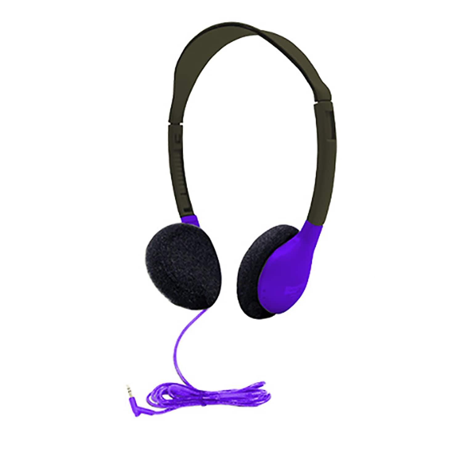 HamiltonBuhl HamiltonBuhl Galaxy Econo-Line of Sack-O-Phones with 5 Purple Personal-Sized Headphones, Starfish Jackbox and Carry Bag