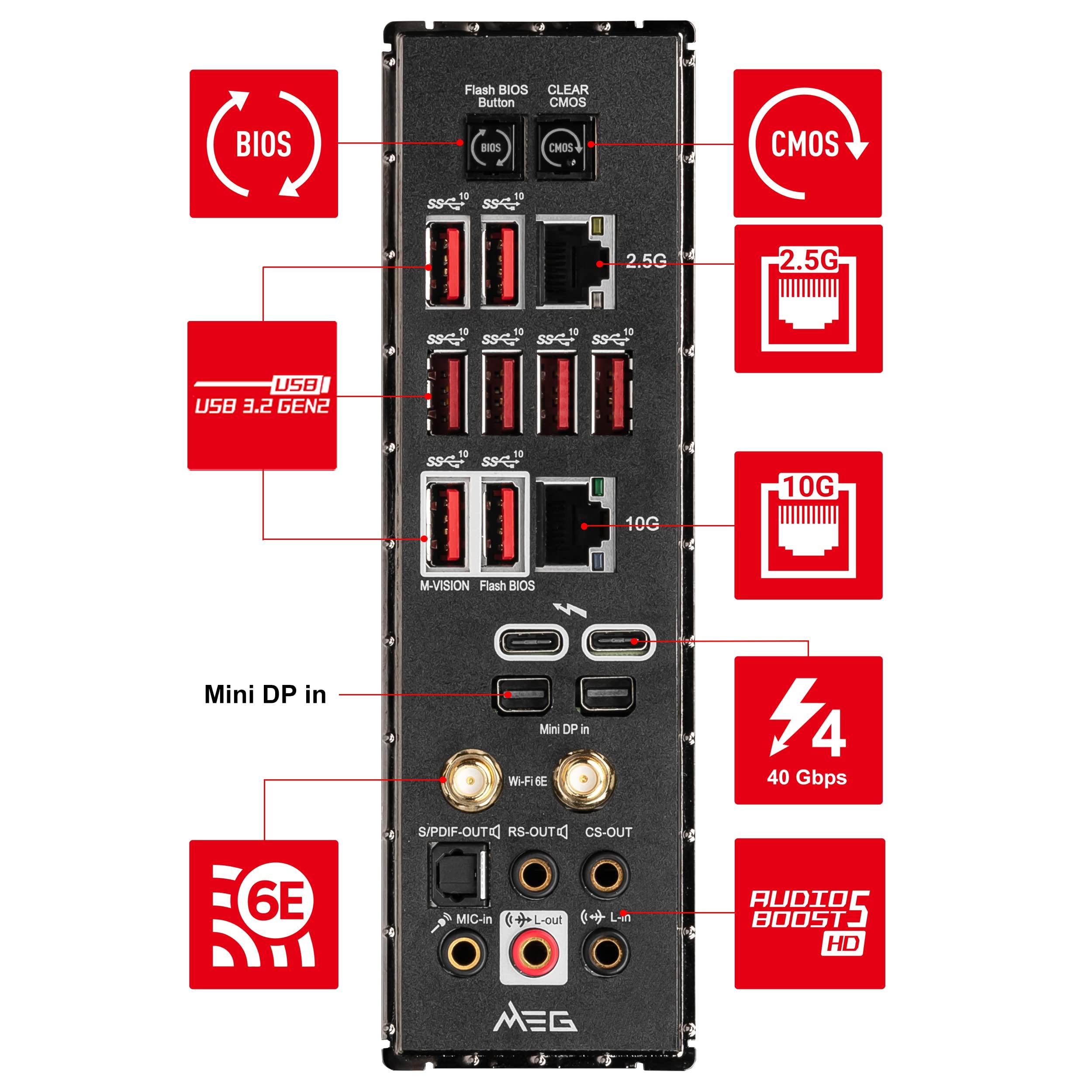 MSI MSI MEG Z690 GODLIKE Gaming Motherboard (E-ATX, 12th Gen Intel Core, LGA 1700 Socket, DDR5, PCIe 5, 10G LAN, M.2 Slots, Wi-Fi 6E)